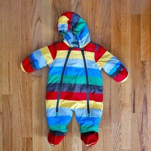 ADORABLE Baby Boden Rainbow Snowsuit 0-3 months! Boy or Girl!